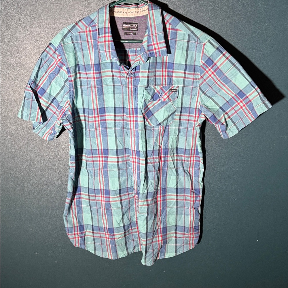 O’NEILL Men’s Surf Shirt Sleeve Button Down Shirt Size XL
